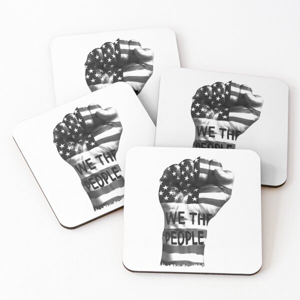 Item preview, We The People Fist | American Flag Protest Art Black and White designed and sold by inkoutninja.