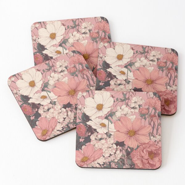 Item preview, Vintage Pink Florals designed and sold by Whimsy-Glim.