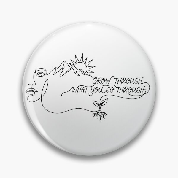 Item preview, Grow Through What You Go Through - Minimalist Line Art designed and sold by Molcajetee.