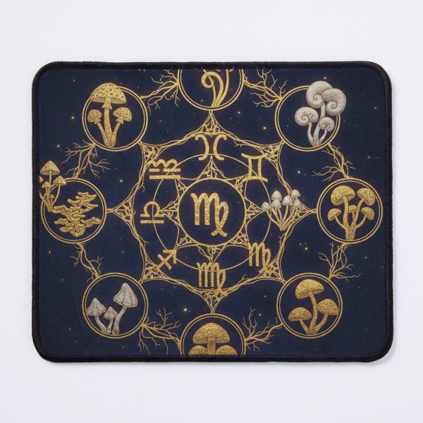Item preview, Mushroom Zodiac Celestial Mycology Chart designed and sold by LittleMushroomGarden.
