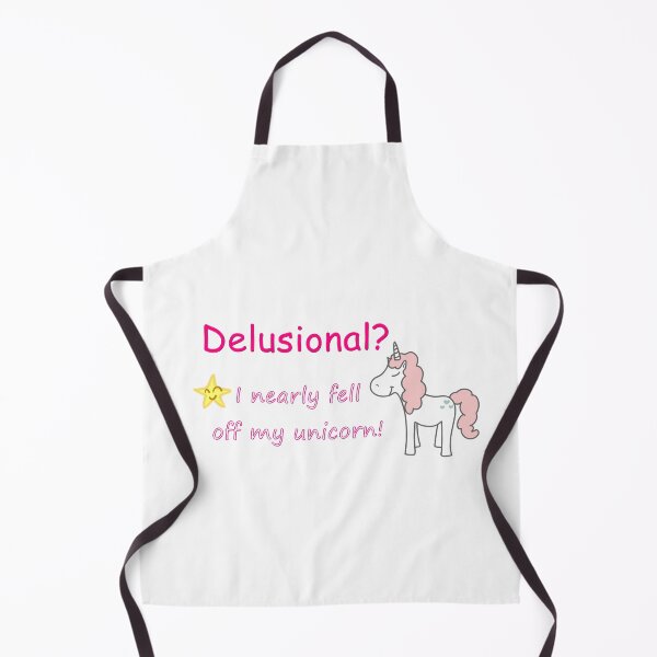 Item preview, Delusional? I Nearly Fell Off My Unicorn – Funny Sarcastic Quote designed and sold by ZiehrArt.