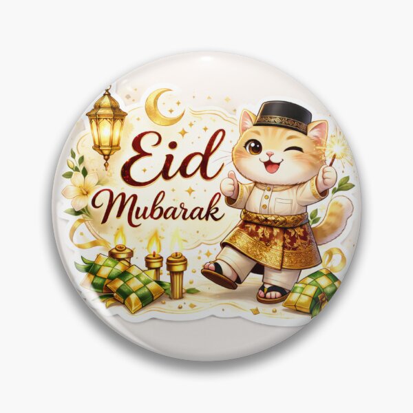 Item preview, Cute Raya Cat Eid Mubarak designed and sold by Maison Titania.