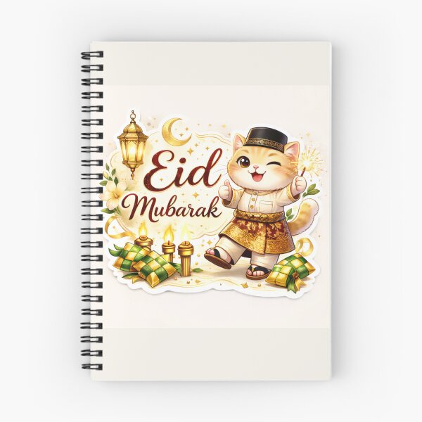 Item preview, Cute Raya Cat Eid Mubarak designed and sold by Maison Titania.