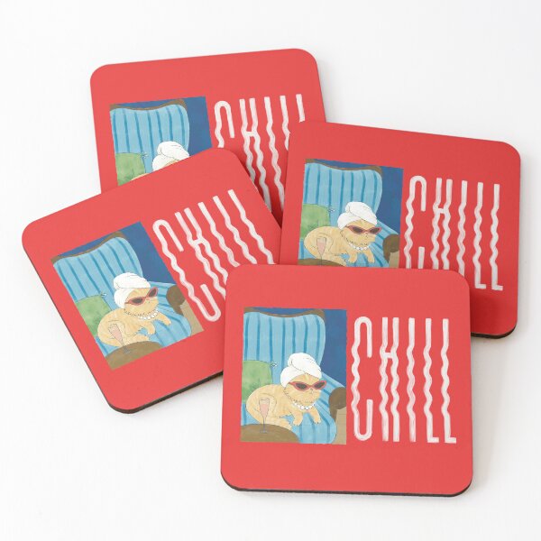 Item preview, Chill Spa Cat Aesthetic Illustration designed and sold by art-injoy.