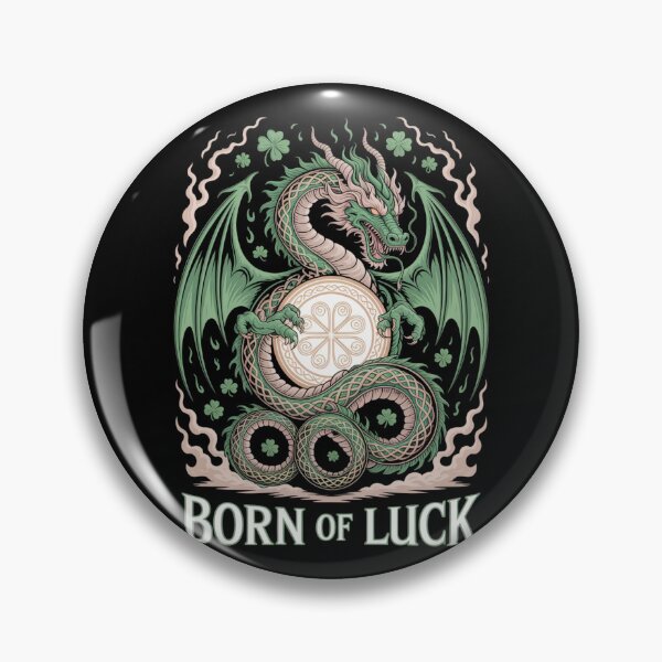 Item preview, Born Of Luck – Celtic Knotwork Dragon Shamrock Orb St. Patrick's Day designed and sold by DarylWelsh2024.
