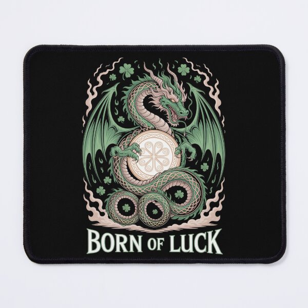Item preview, Born Of Luck – Celtic Knotwork Dragon Shamrock Orb St. Patrick's Day designed and sold by DarylWelsh2024.