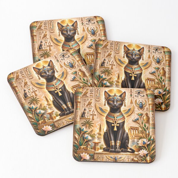 Item preview, Bastet Sacred Cat Egyptian Goddess designed and sold by Myra365Art.