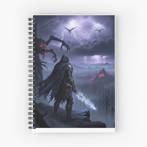 Item preview, Lone Warrior vs Storm of Dangerous Horror AI Generated Image designed and sold by Prestons Corner.