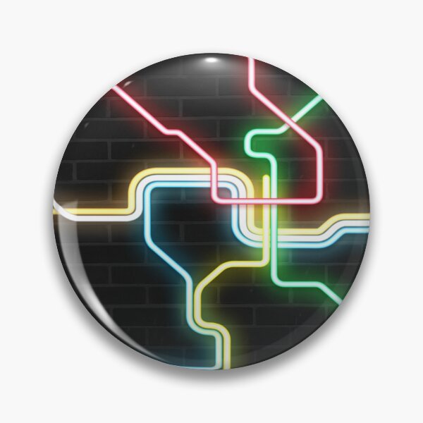 Item preview, Neon Metro map designed and sold by MisterFancyPant.