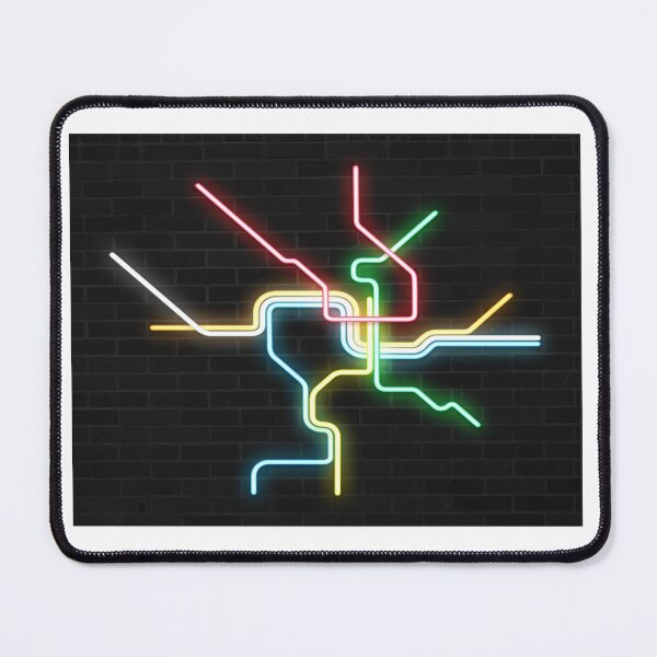Item preview, Neon Metro map designed and sold by MisterFancyPant.