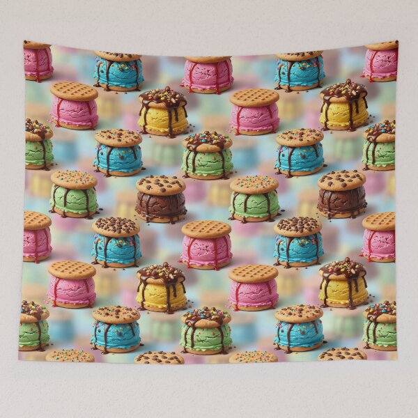 Item preview, Ice Cream Sandwich Cookie Pattern designed and sold by Fabricbella.