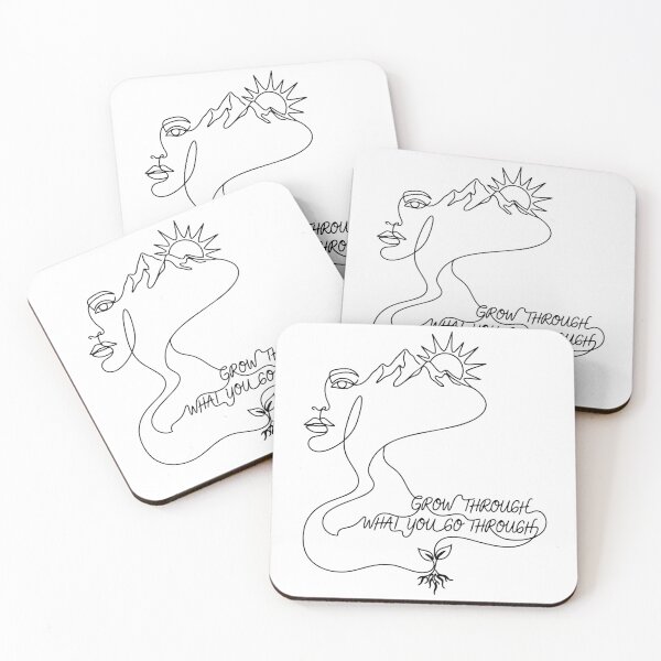 Item preview, Grow Through What You Go Through - Minimalist Line Art designed and sold by Molcajetee.