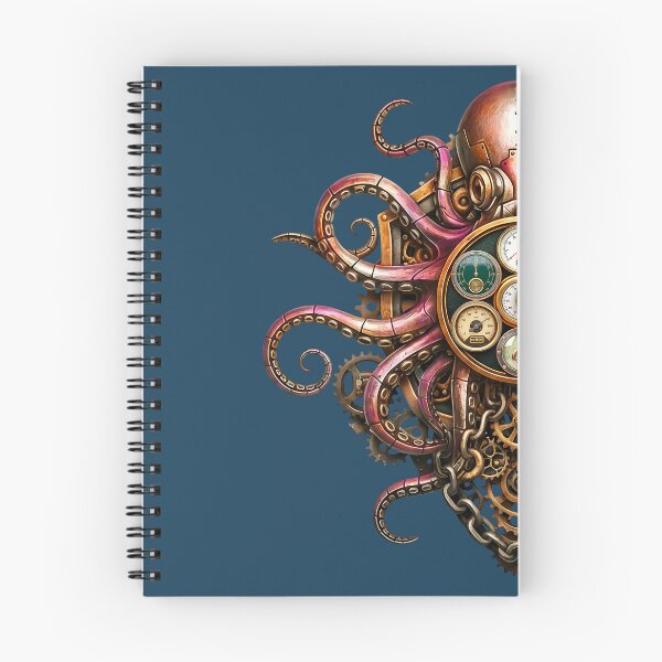 Item preview, Clockwork Kraken Emblem — Steampunk Mechanical Octopus Crest designed and sold by The Visual Syllabus.