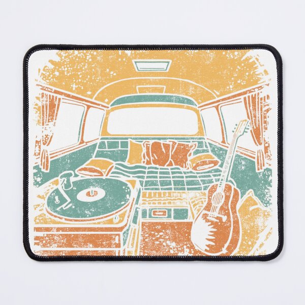 Item preview, Retro Van Interior - Turntable & Guitar designed and sold by Nacho Average Designs.