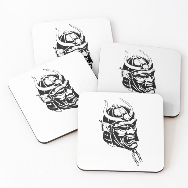 Item preview, Samurai Kabuto - Old School Black Ink Tattoo Art designed and sold by InkStation24.
