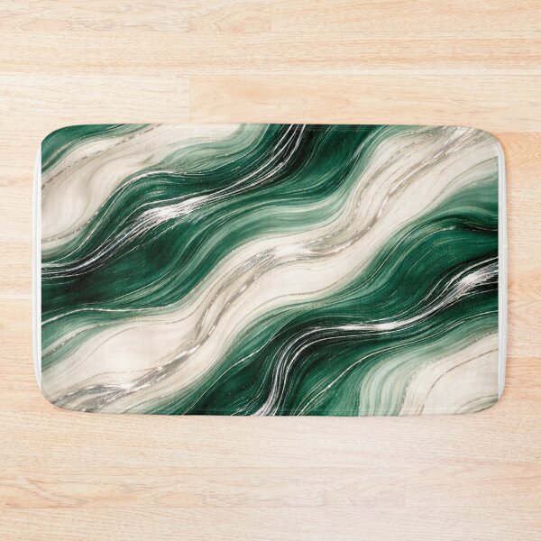 Item preview, Emerald & Silver Marble Luxury Abstract designed and sold by annenambiro.