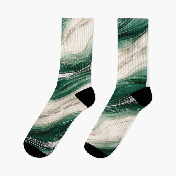 Item preview, Emerald & Silver Marble Luxury Abstract designed and sold by annenambiro.