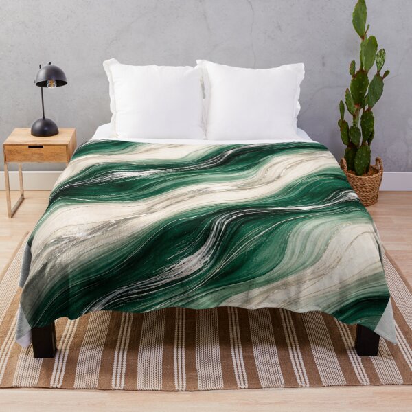 Item preview, Emerald & Silver Marble Luxury Abstract designed and sold by annenambiro.