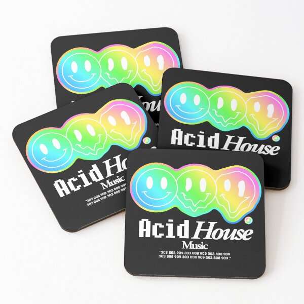 Item preview, ACID HOUSE  - Prism Melt Smiley (White) designed and sold by Discothreadz.