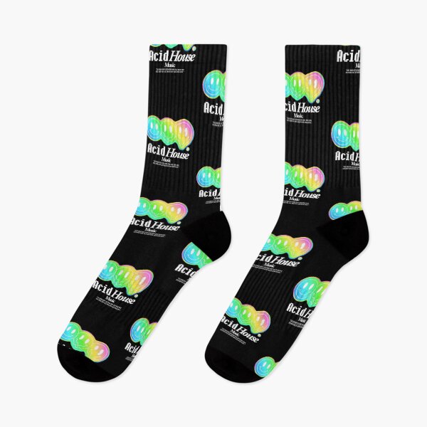 Item preview, ACID HOUSE  - Prism Melt Smiley (White) designed and sold by Discothreadz.