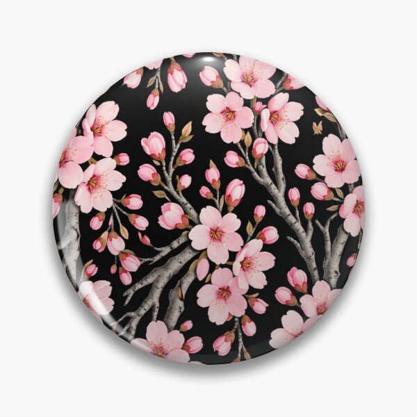 Item preview, Midnight Sakura Bloom Pattern designed and sold by FLATVAC STICKER.