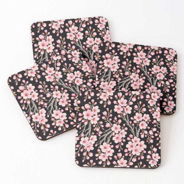 Item preview, Midnight Sakura Bloom Pattern designed and sold by FLATVAC STICKER.
