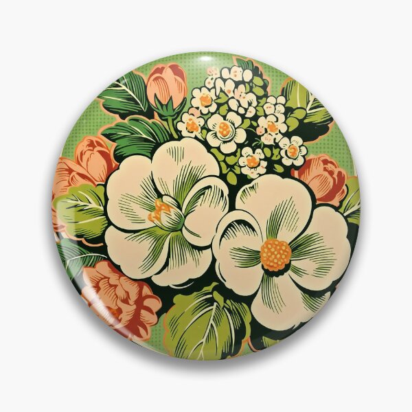 Item preview, Vintage Botanical Bouquet Oval Emblem designed and sold by bubblegoth.