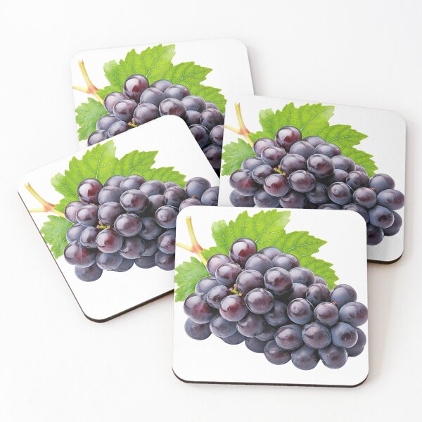 Item preview, Fresh Black Grape Cluster Isolated, Fresh Black Grape Cluster with Leaf, Fresh Black Grape Cluster Food Concept designed and sold by MamaDong.