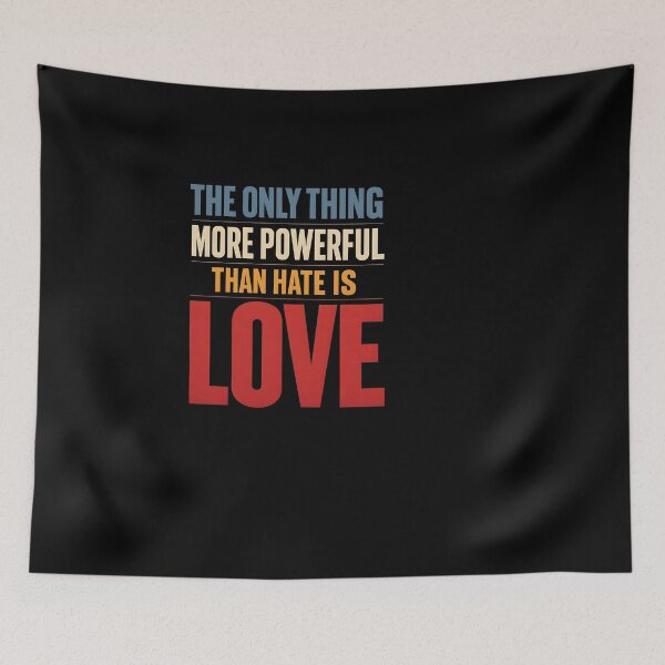 Item preview, Love Over Hate Inspirational Message designed and sold by HUTEND.