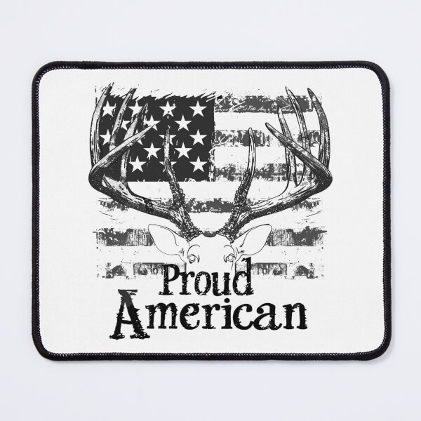 Item preview, Proud American Deer | Distressed USA Flag Hunting Black and White Design designed and sold by inkoutninja.