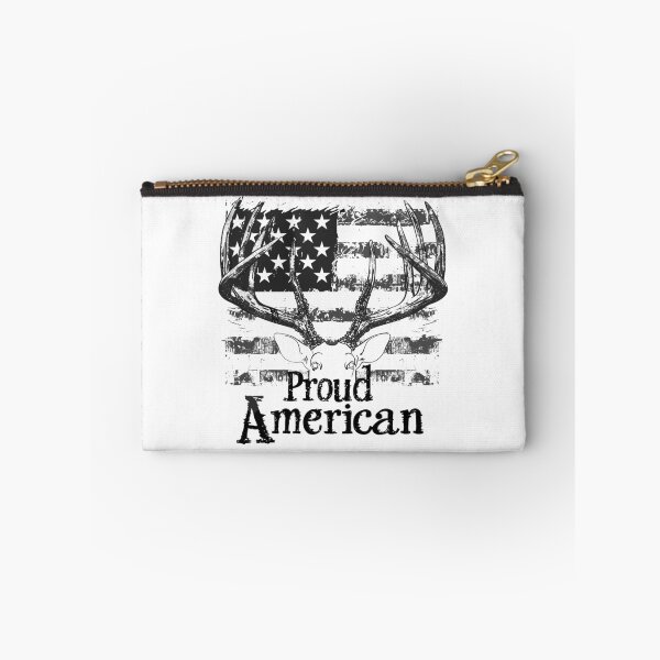 Item preview, Proud American Deer | Distressed USA Flag Hunting Black and White Design designed and sold by inkoutninja.