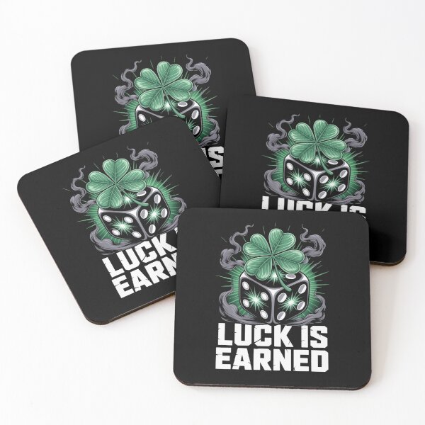 Item preview, Luck Is Earned – Electric Shamrock Black Dice St. Patrick's Day designed and sold by DarylWelsh2024.