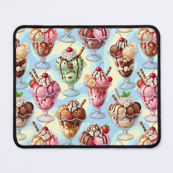 Item preview, Retro Ice Cream Sundae Pattern designed and sold by Fabricbella.