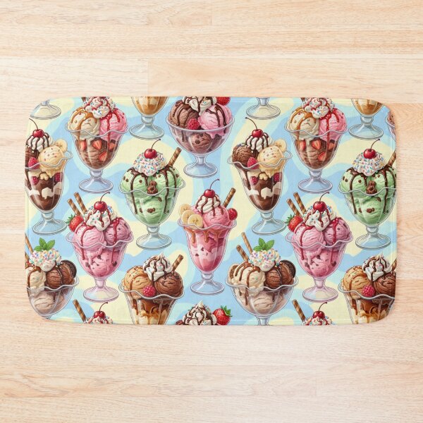 Item preview, Retro Ice Cream Sundae Pattern designed and sold by Fabricbella.