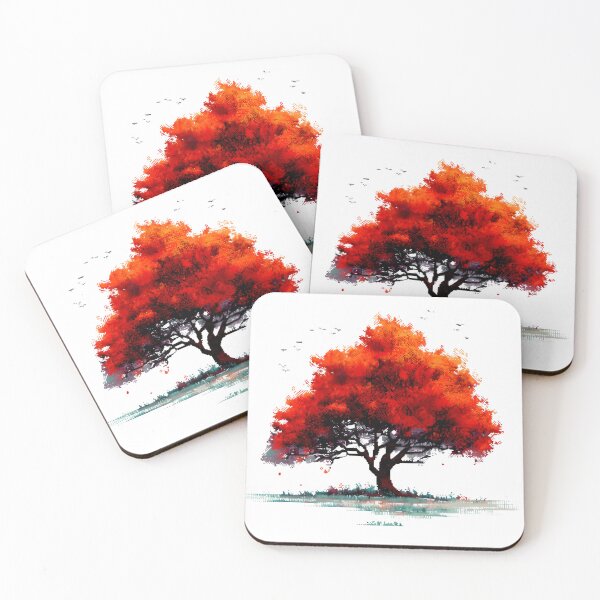 Item preview, Autumn orange maple tree designed and sold by Newrealis.
