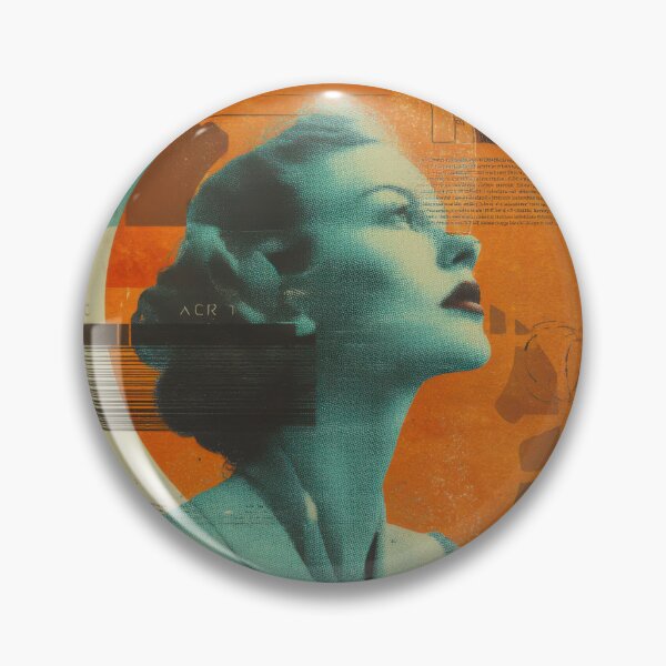 Item preview, Atomic Afterglow Retro Futurism Cyberpunk Glam Portrait designed and sold by WartonnoArt.