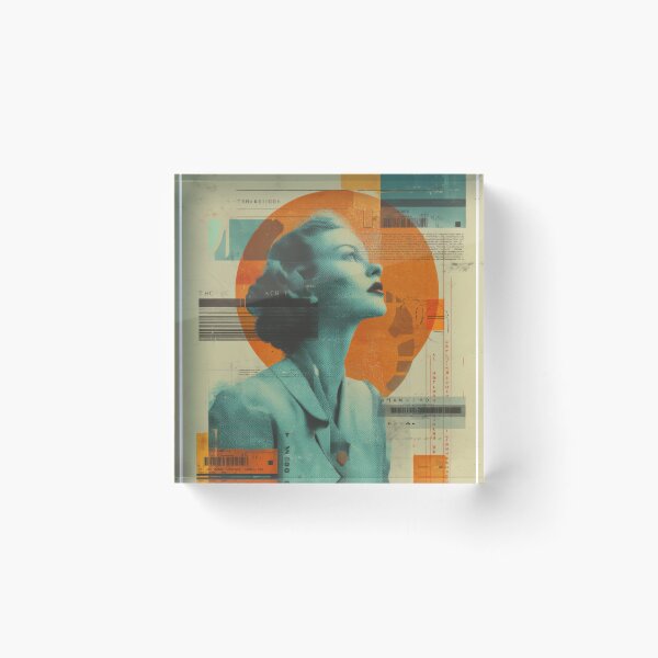 Item preview, Atomic Afterglow Retro Futurism Cyberpunk Glam Portrait designed and sold by WartonnoArt.