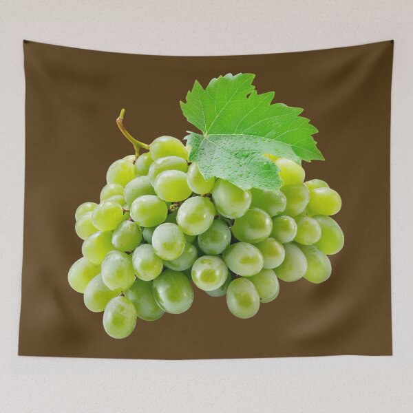 Item preview, Fresh Green Grape Cluster Isolated, Fresh Green Grape Cluster with Leaf, Fresh Green Grape Cluster Organic Fruit Concept designed and sold by MamaDong.