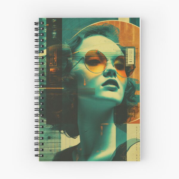 Item preview, Glitchy Atomic Afterglow Retro Futurism Cyberpunk Glam Portrait designed and sold by WartonnoArt.
