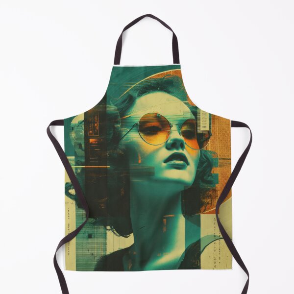 Item preview, Glitchy Atomic Afterglow Retro Futurism Cyberpunk Glam Portrait designed and sold by WartonnoArt.