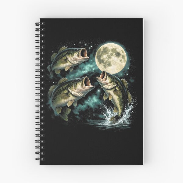 Item preview, Bass Fishing Under Full Moon designed and sold by HUTEND.