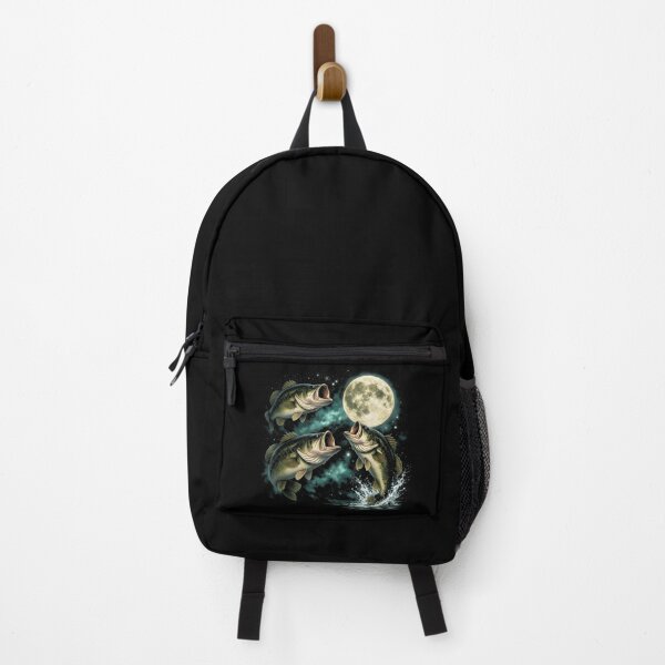 Item preview, Bass Fishing Under Full Moon designed and sold by HUTEND.