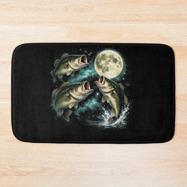 Item preview, Bass Fishing Under Full Moon designed and sold by HUTEND.