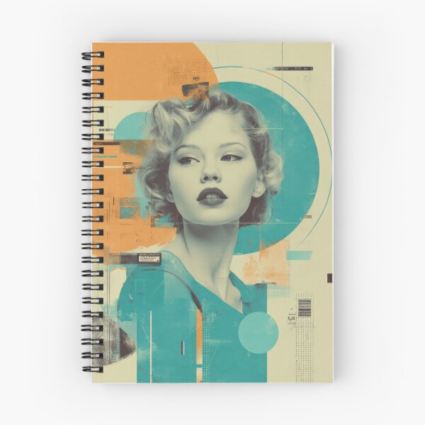 Item preview, Liminal Atomic Afterglow Retro Futurism Cyberpunk Glam Portrait designed and sold by WartonnoArt.