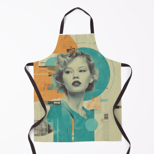 Item preview, Liminal Atomic Afterglow Retro Futurism Cyberpunk Glam Portrait designed and sold by WartonnoArt.