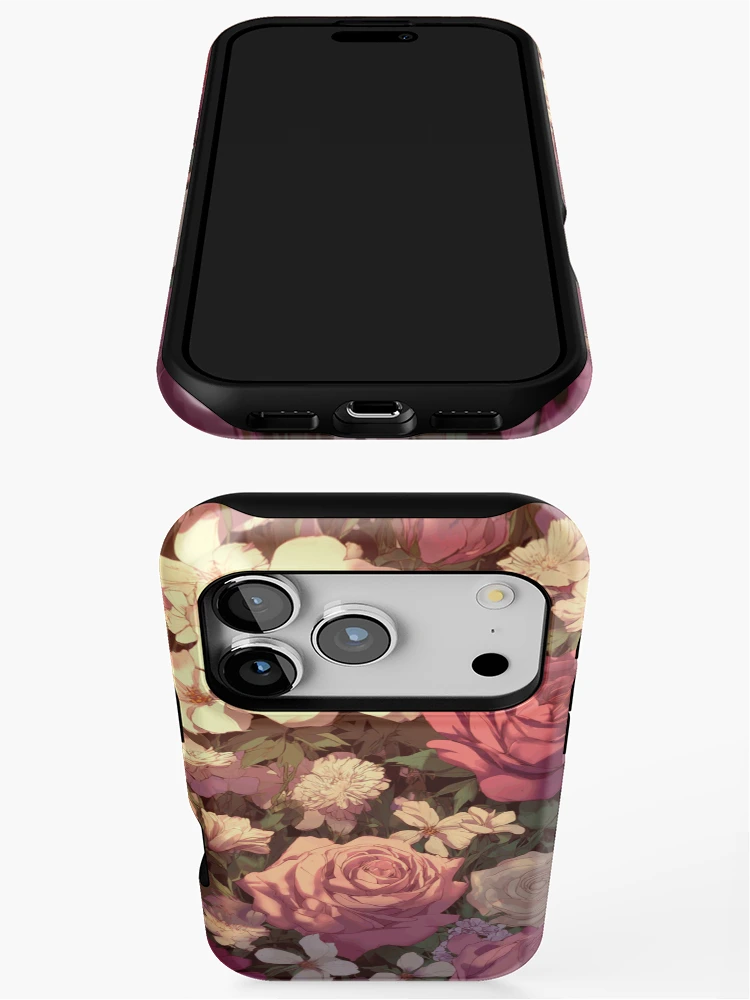 Thumbnail 3 of 4, iPhone Case, Sunset Roses designed and sold by Whimsy-Glim.