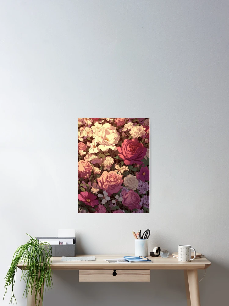 Thumbnail 2 of 3, Poster, Sunset Roses designed and sold by Whimsy-Glim.