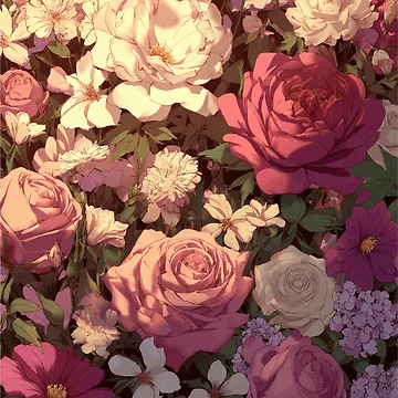Artwork thumbnail, Sunset Roses by Whimsy-Glim