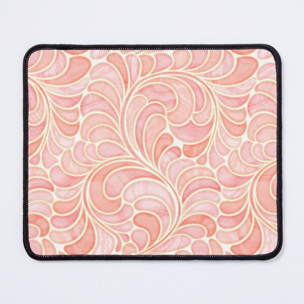 Item preview, Marble Mosaic Fern Leaves - Pastel Pink and Gold designed and sold by TigaTiga.