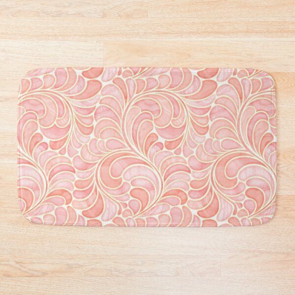 Item preview, Marble Mosaic Fern Leaves - Pastel Pink and Gold designed and sold by TigaTiga.